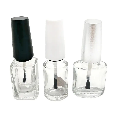 Uv Gel Glass Empty Nail Polish Bottle With Brush Glass Bottle Packaging With Brush Flat Nail Gel Polish Glass Bottle With Pack