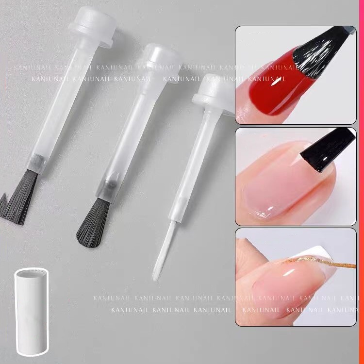 High Quality Low MOQ Recyclable Amber 10ml 15ml Empty Uv Gel Nail Polish Bottle Packaging White Black Nail Glass Bottle