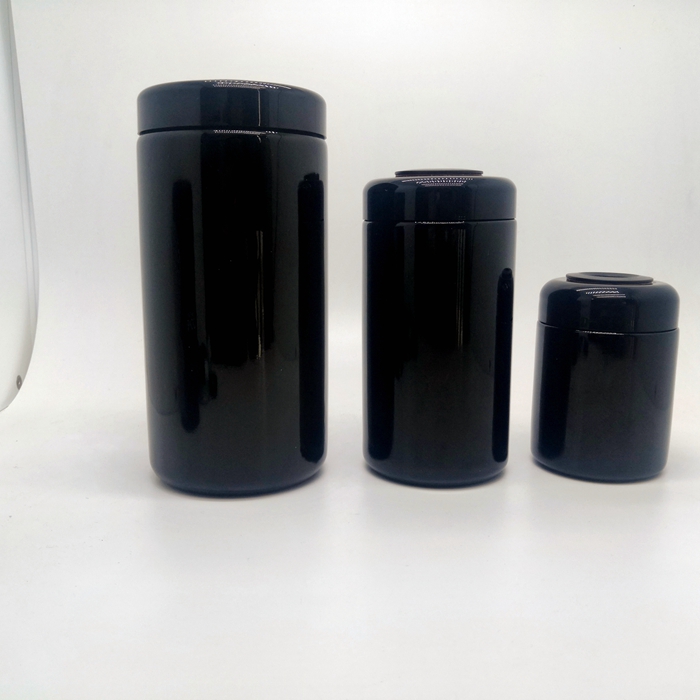 Smell Proof Miron Violetglass Jar Stash Storage With Hygrometer Display Lid