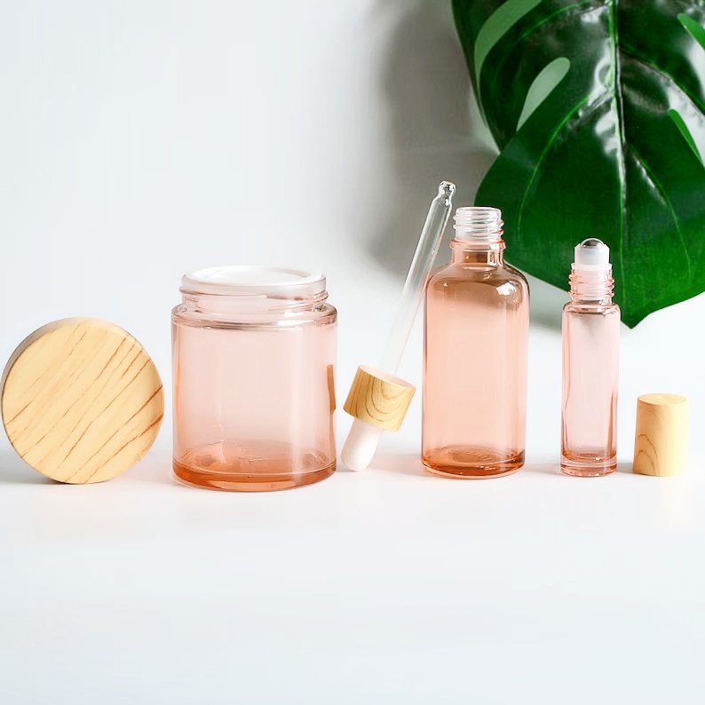 Multi Colored Customized 50g Empty 5g 10g 15g 20g 30g 60g 100g 200g Pink Green Matte Glass Cosmetic Cream Jars With Lids